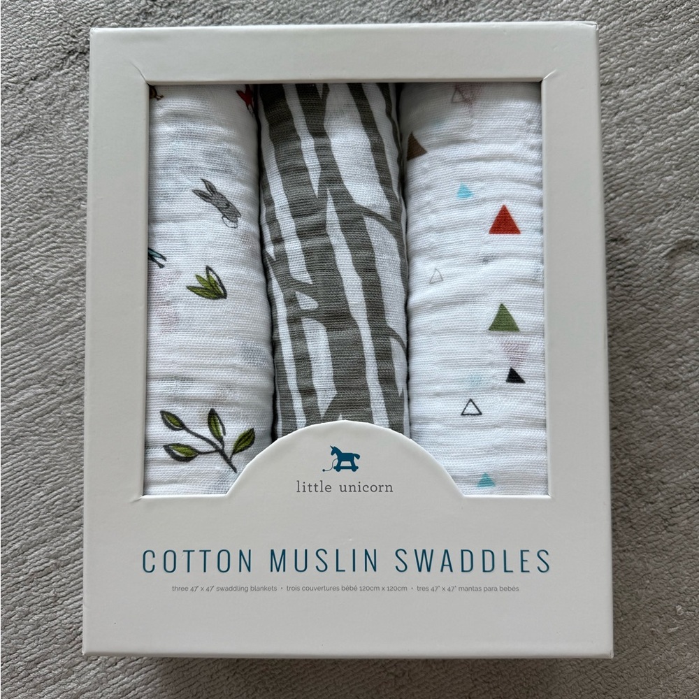 New Little Unicorn Muslin Swaddles (3 Pack)